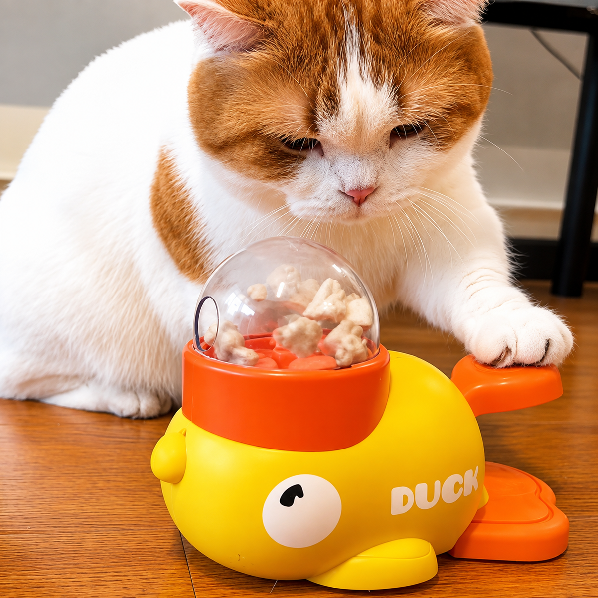 Pato Lanza Premios Automático — Juguete Interactivo para Perros y Gatos